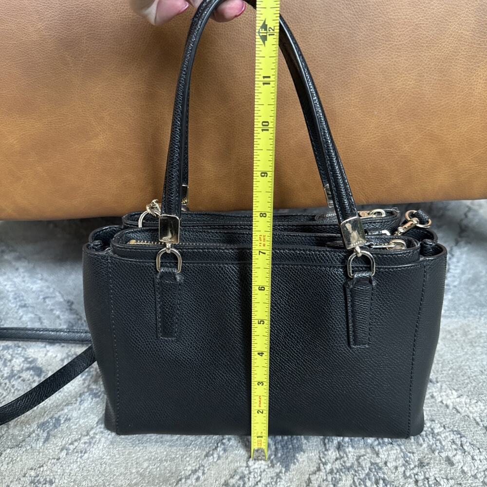 Coach Crossgrain Leather Mini Christie Carryall Satchel F36704 Black - Picture 4 of 11